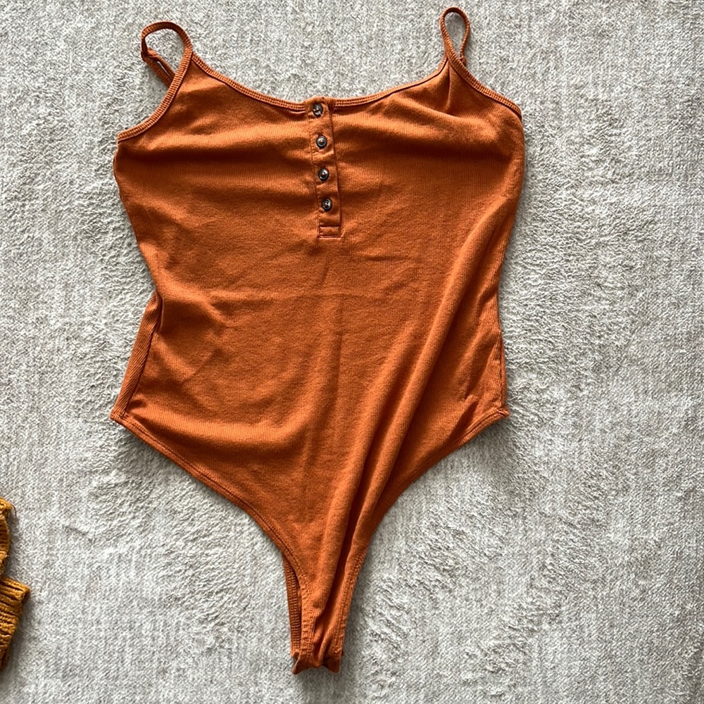 Derek Heart Orange Bodysuit
